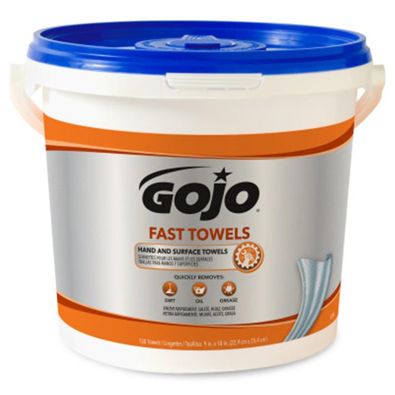 GOJO FAST TOWELS 130 COUNT BUCKET - Tagged Gloves